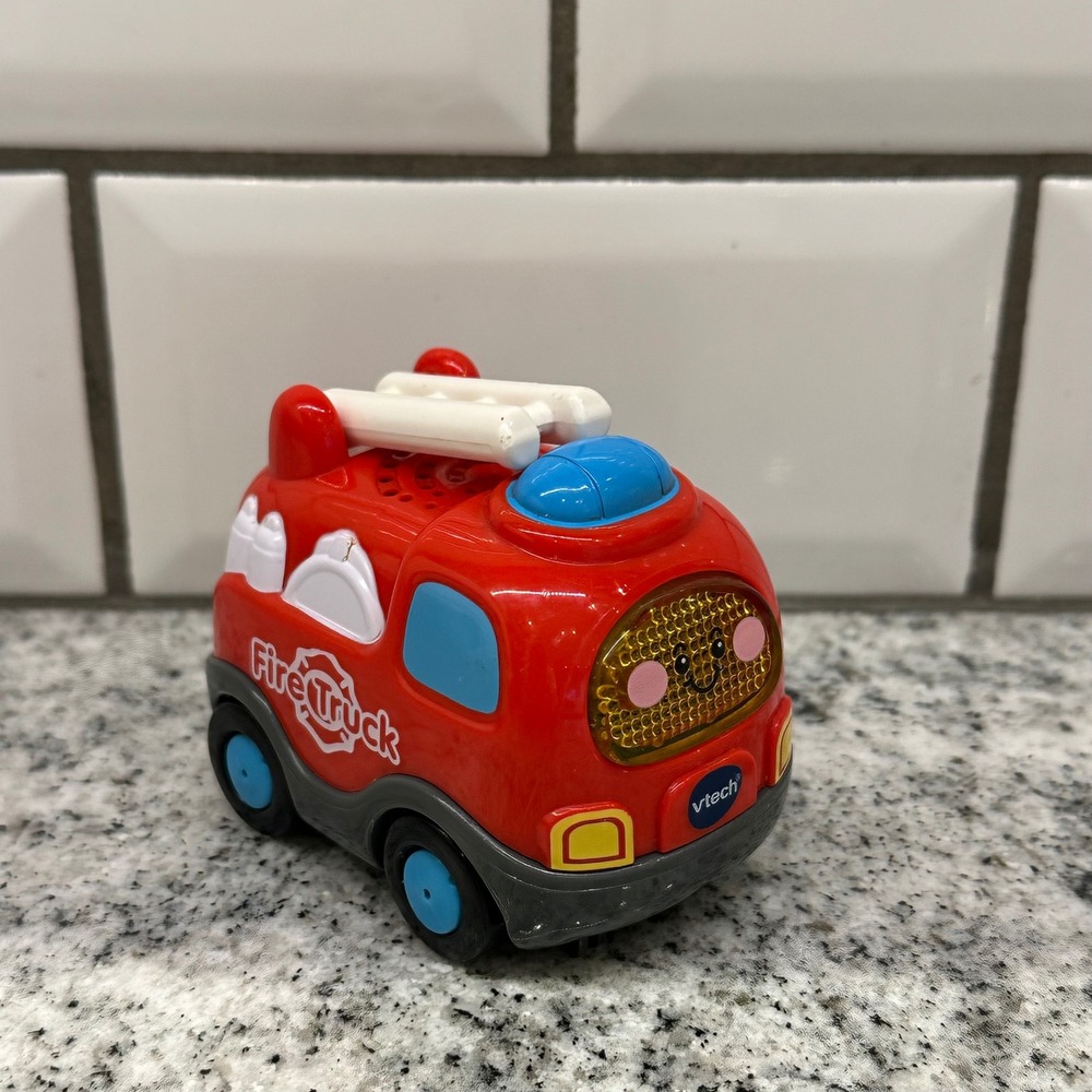 VTech Kids Fire Truck Red Go! Go! Smart Wheels Interactive Rescue Vehicle Tested